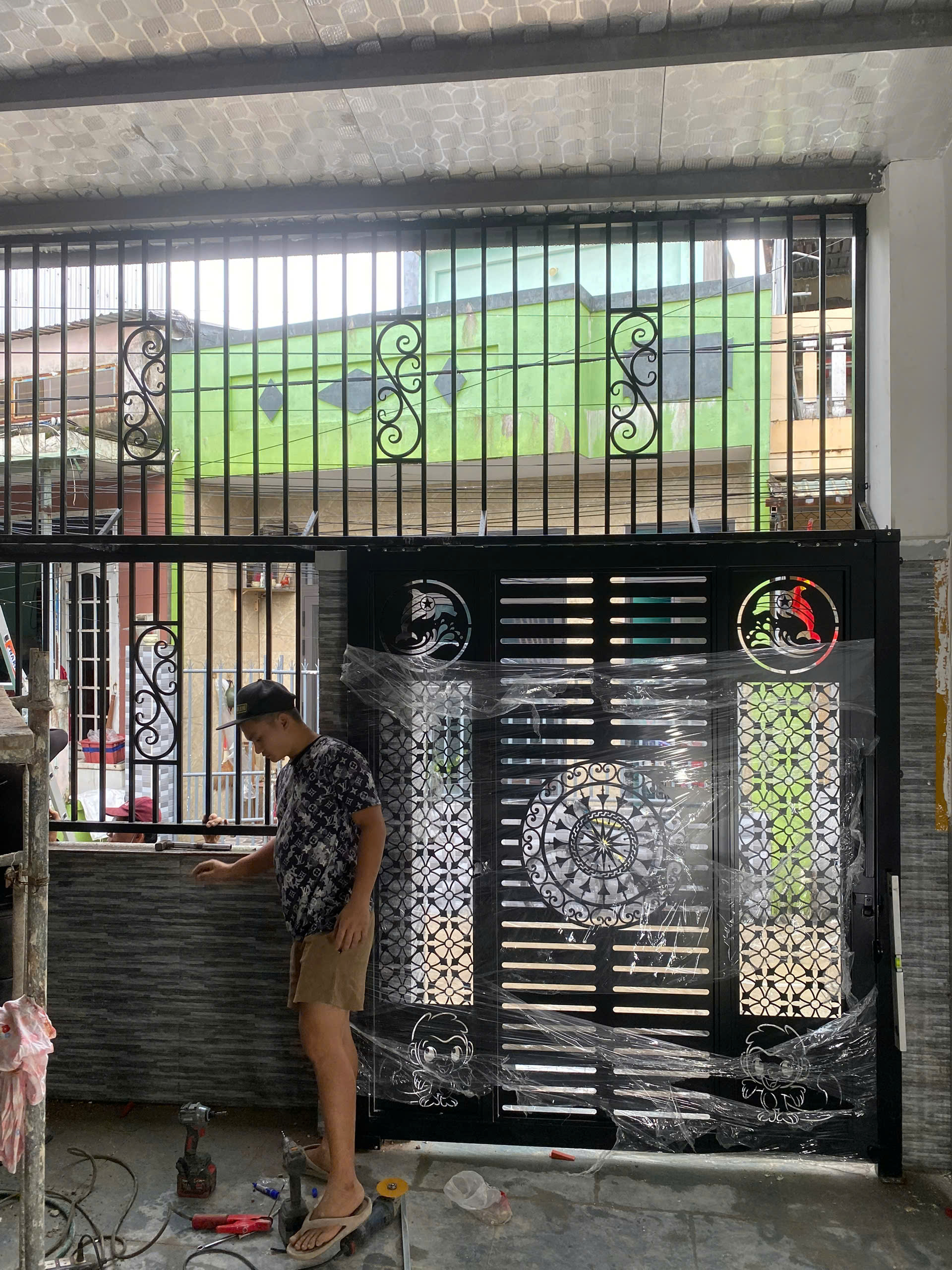 Cửa cổng sắt - ảnh 13