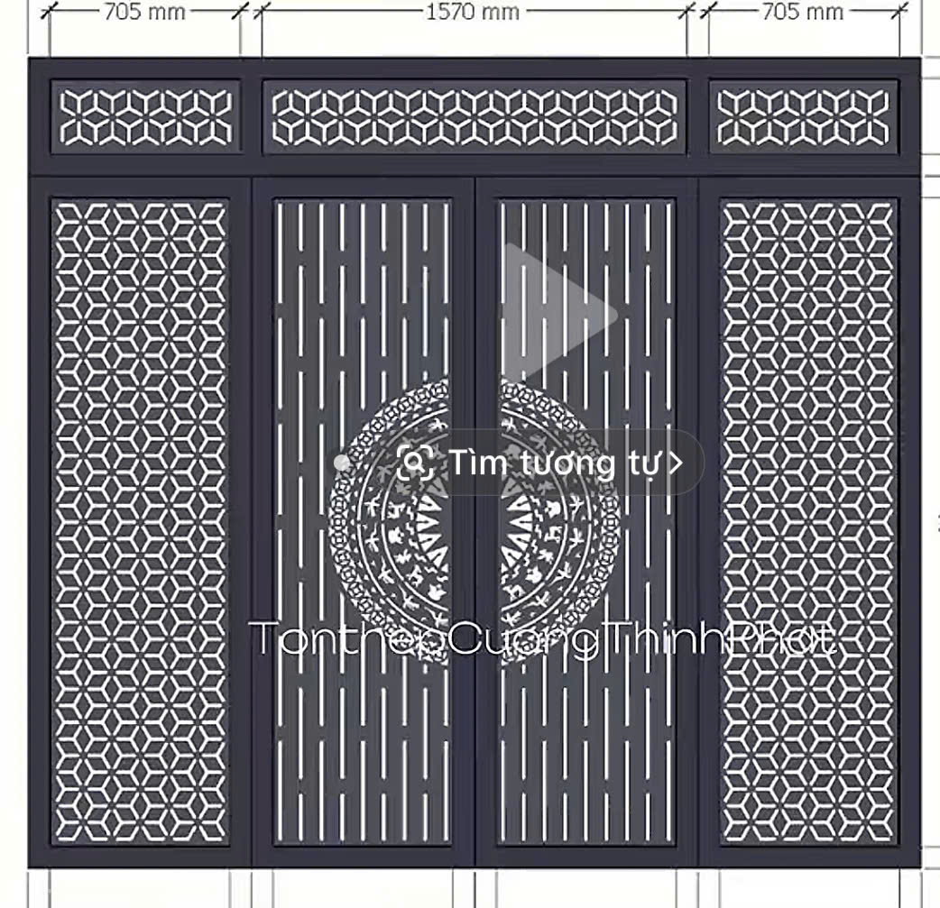 Cửa cổng sắt - ảnh 34